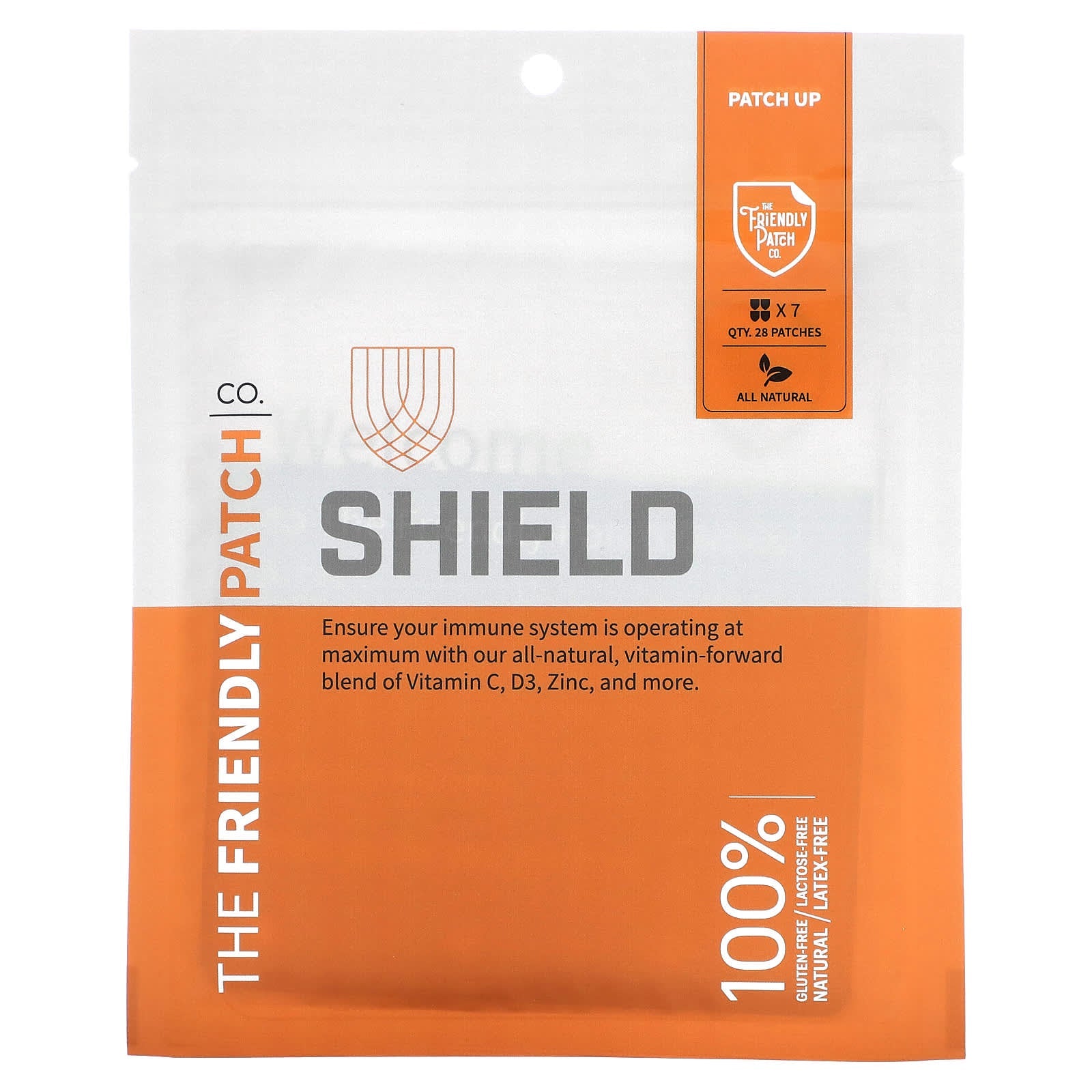The Friendly Patch, Shield, Immune Patch, 28 Patches - Image 1