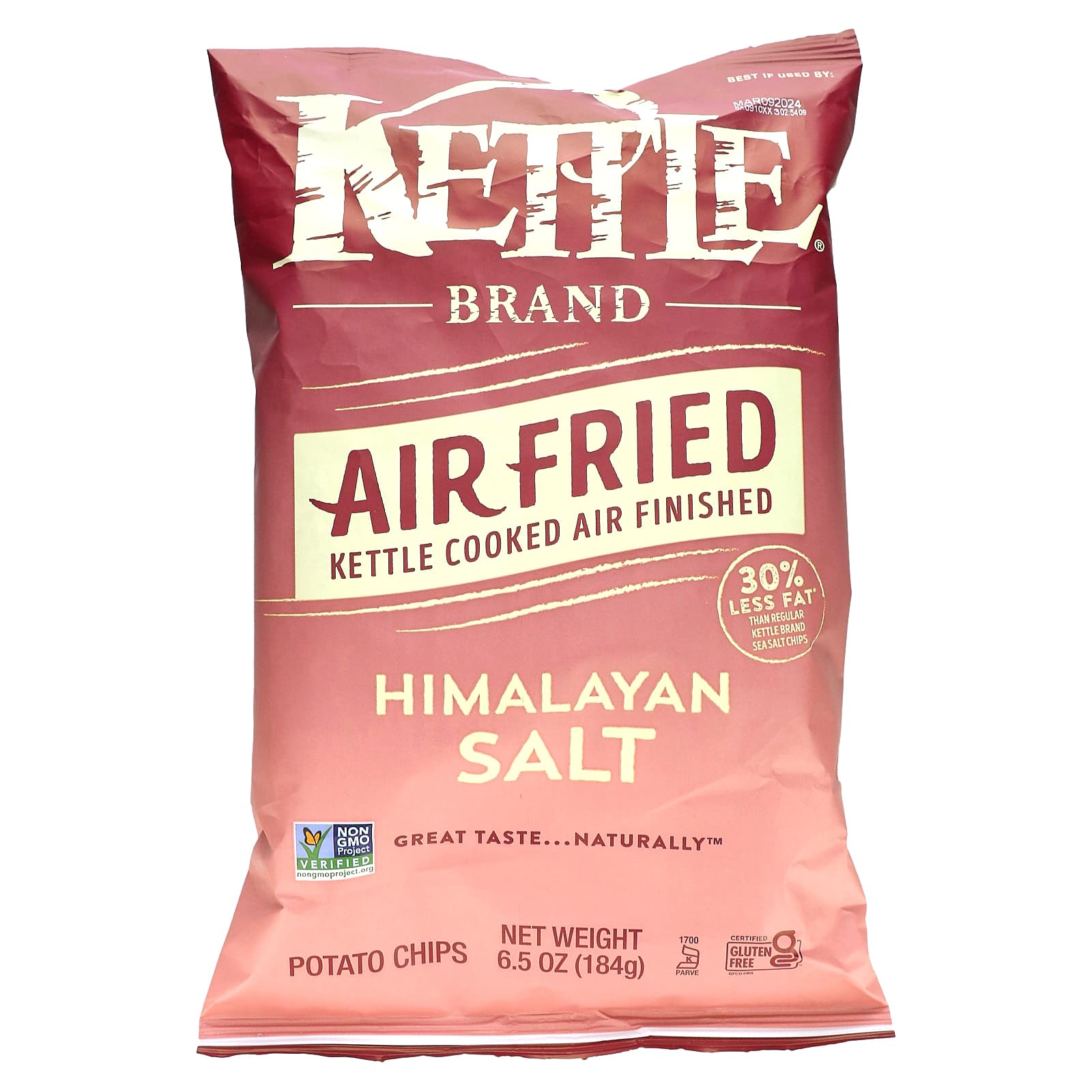 Kettle Foods, Air Fried Potato Chips, Himalayan Salt, 6.5 oz (184 g) - Image 1