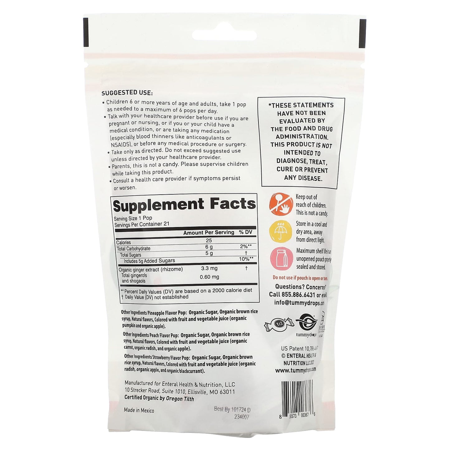 Tummydrops, Tummypops, Organic Ginger Variety Pack, 21 Pops - Image 2