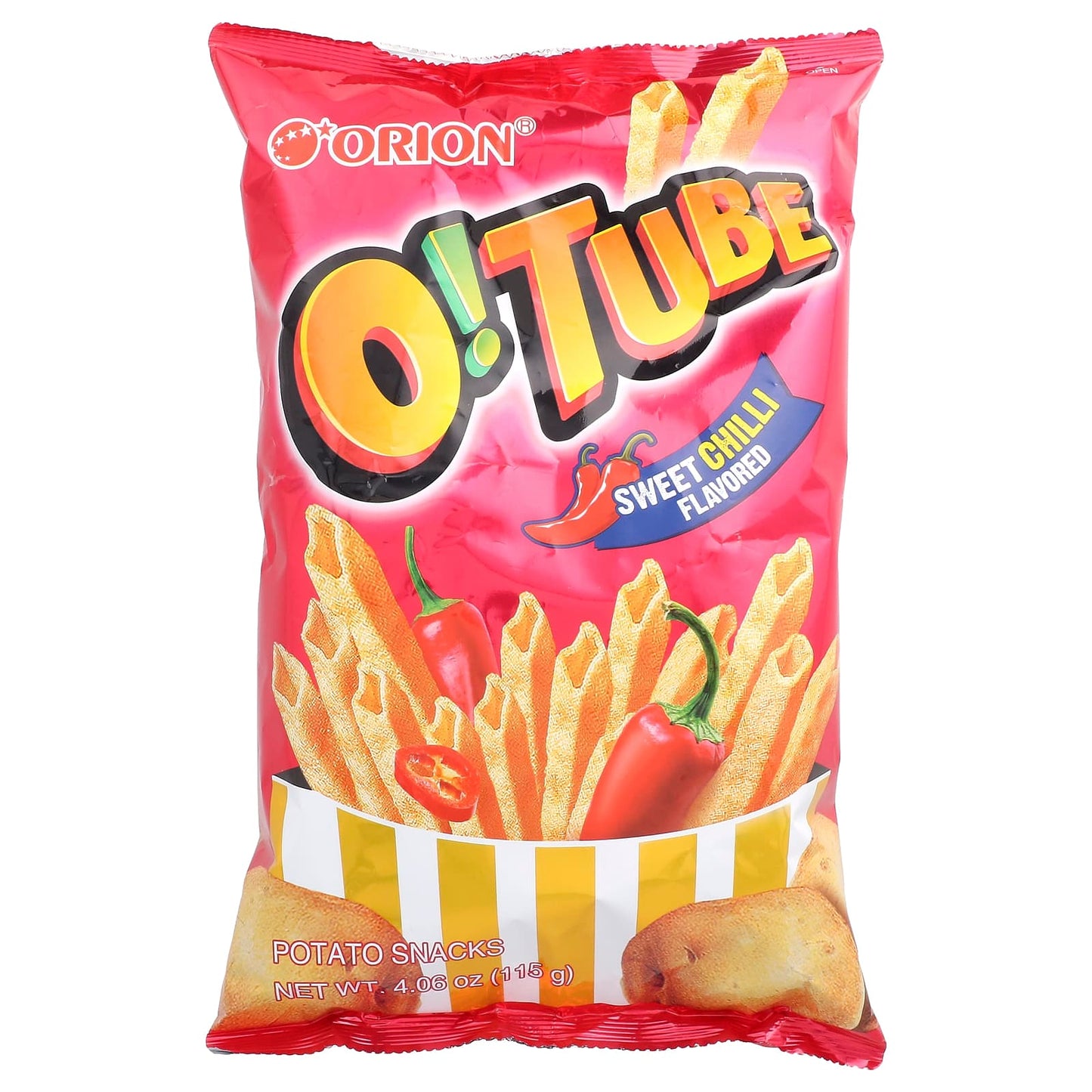 Orion, O!Tube, Potato Snacks, Sweet Chili, 4.06 oz (115 g) - Image 1