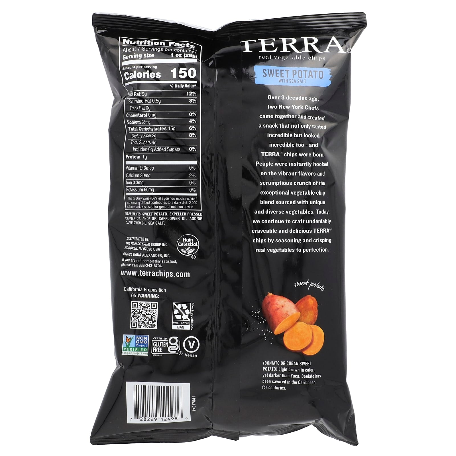 Terra, Real Vegetable Chips, Sweet Potato With Sea Salt, 6.8 oz (192 g) - Image 2