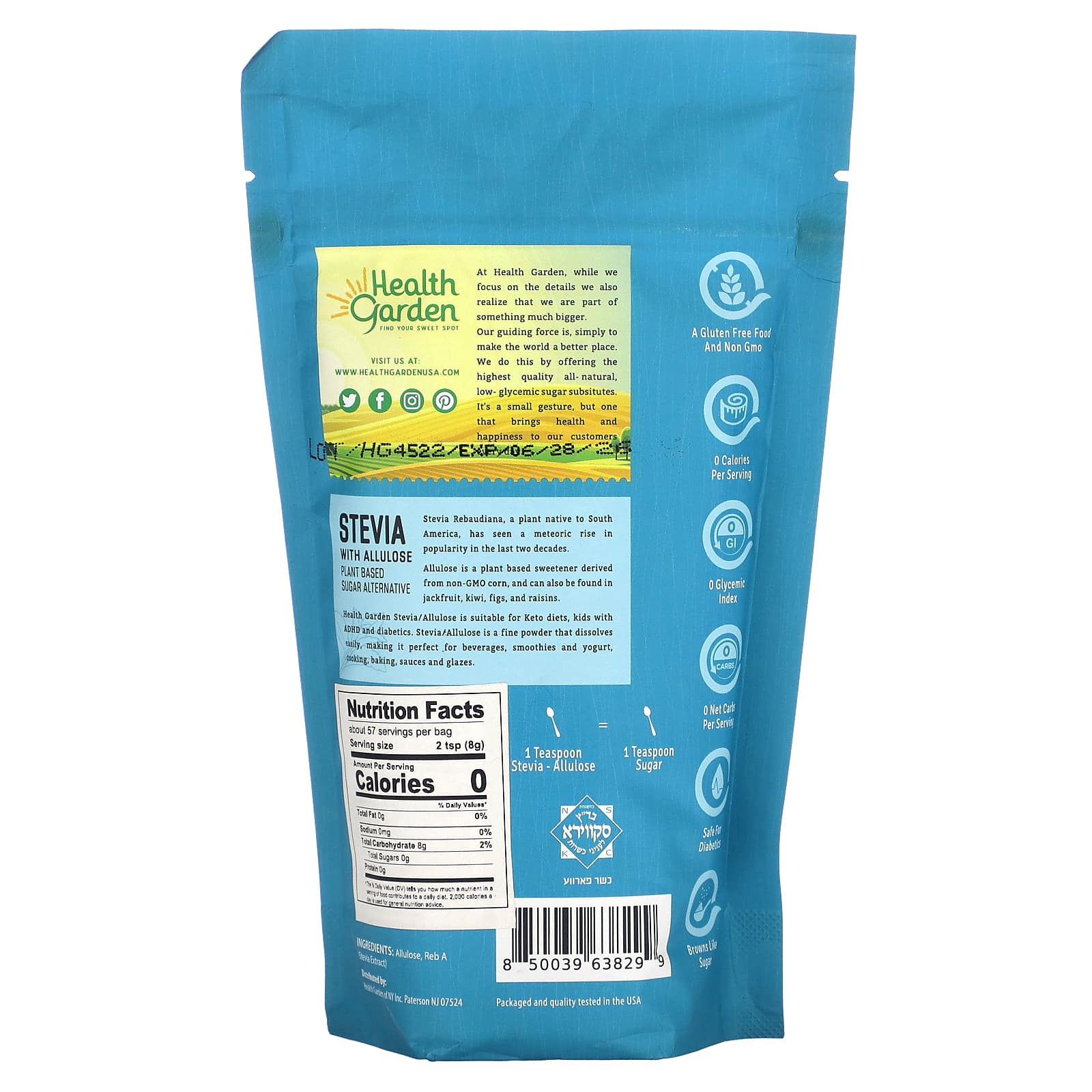 Keto Stevia with Allulose by Health Garden, 1 lb Sugar Substitute - Image 2