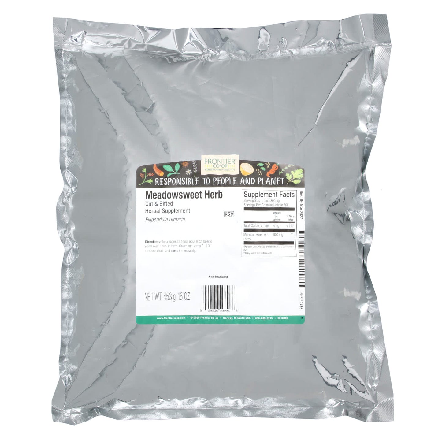 Meadowsweet Tea - 100% Natural, Kosher, Non-Irradiated - Image 2