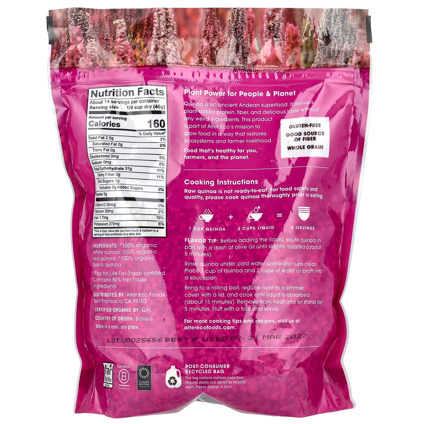 Nourish with Alter Eco Organic Heirloom Quinoa, 22 oz - Image 2