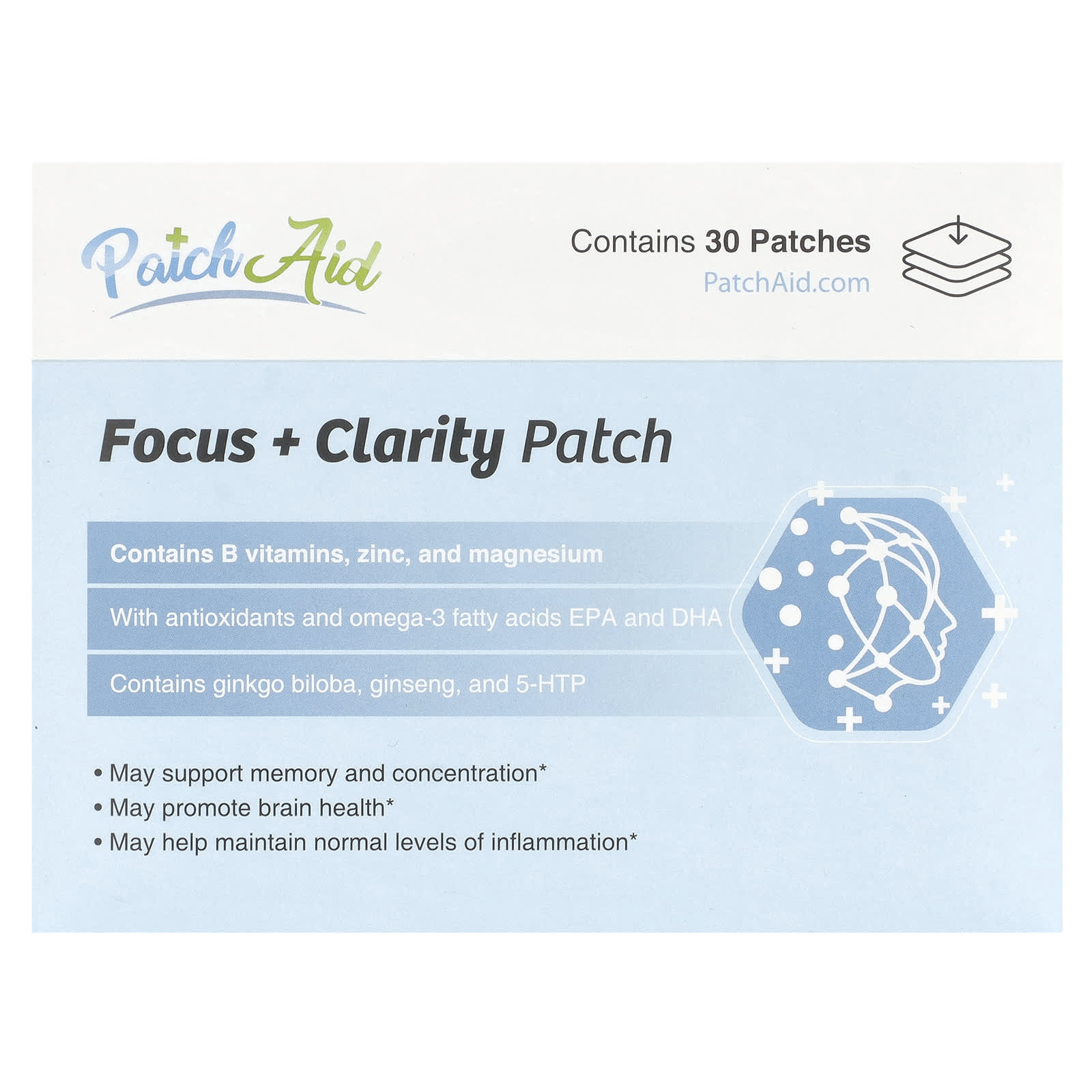 PatchAid, Focus + Clarity Patch , 30 Patches - Image 1