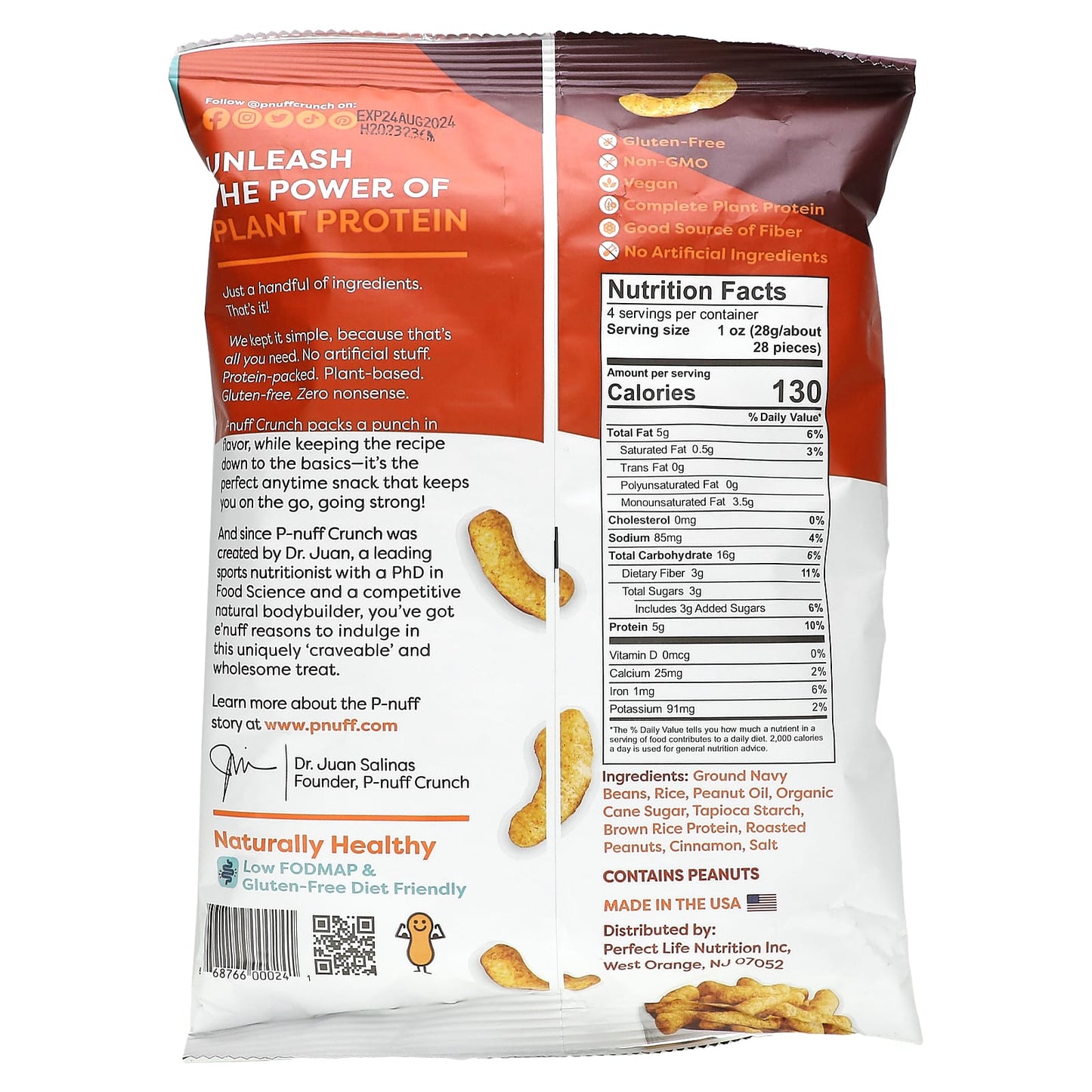 P-Nuff, Crunch, Peanut Puffs, Cinnamon, 4 oz (113 g) - Image 2