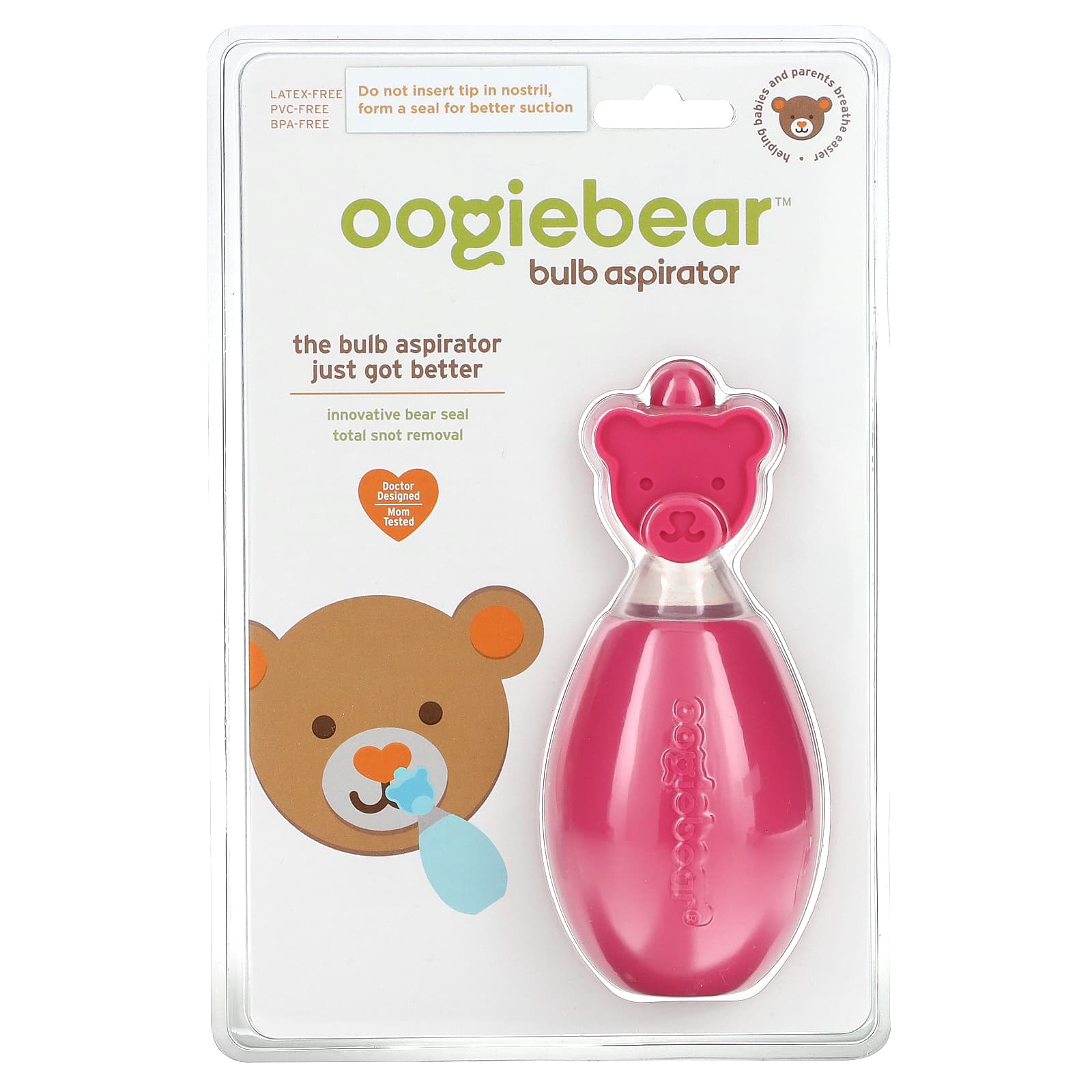 oogiebear, Bulb Aspirator, Pink, 1 Aspirator - Image 1