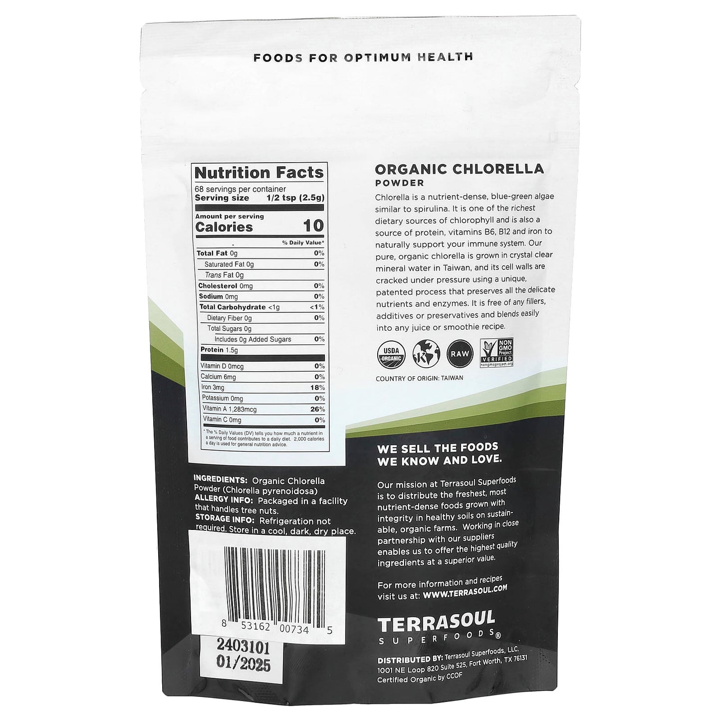 Terrasoul Superfoods, Chlorella Powder, 6 oz (170 g) - Image 2