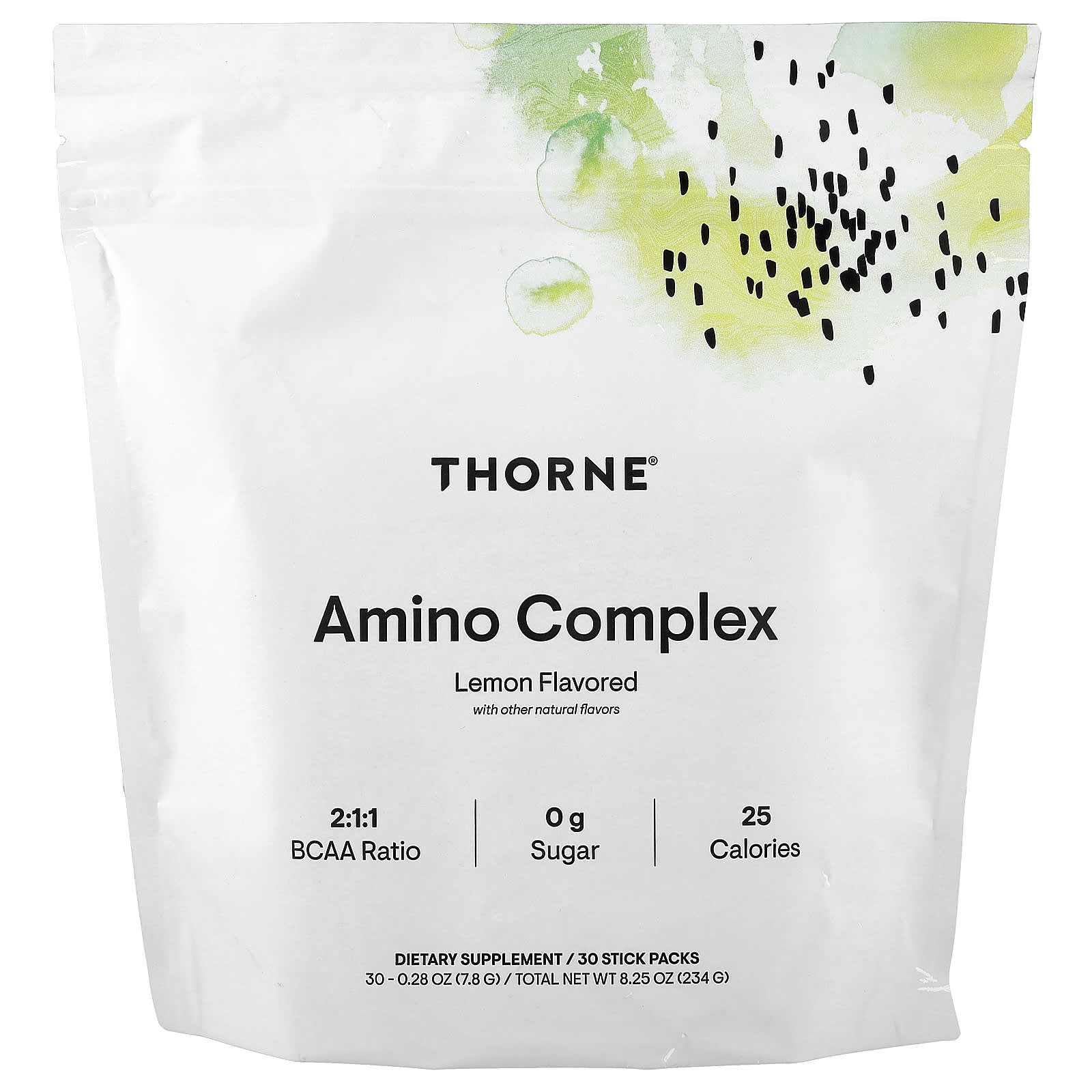 Thorne, Amino Complex, Lemon , 30 Stick Packs, 0.28 oz (7.8 g) Each - Image 1