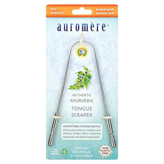 Authentic Ayurvedic Tongue Scraper by Auromere - Stainless Steel, Eco-Friendly