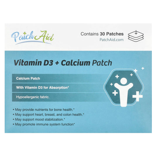 PatchAid, Vitamin D3 + Calcium Patch , 30 Patches - Image 1