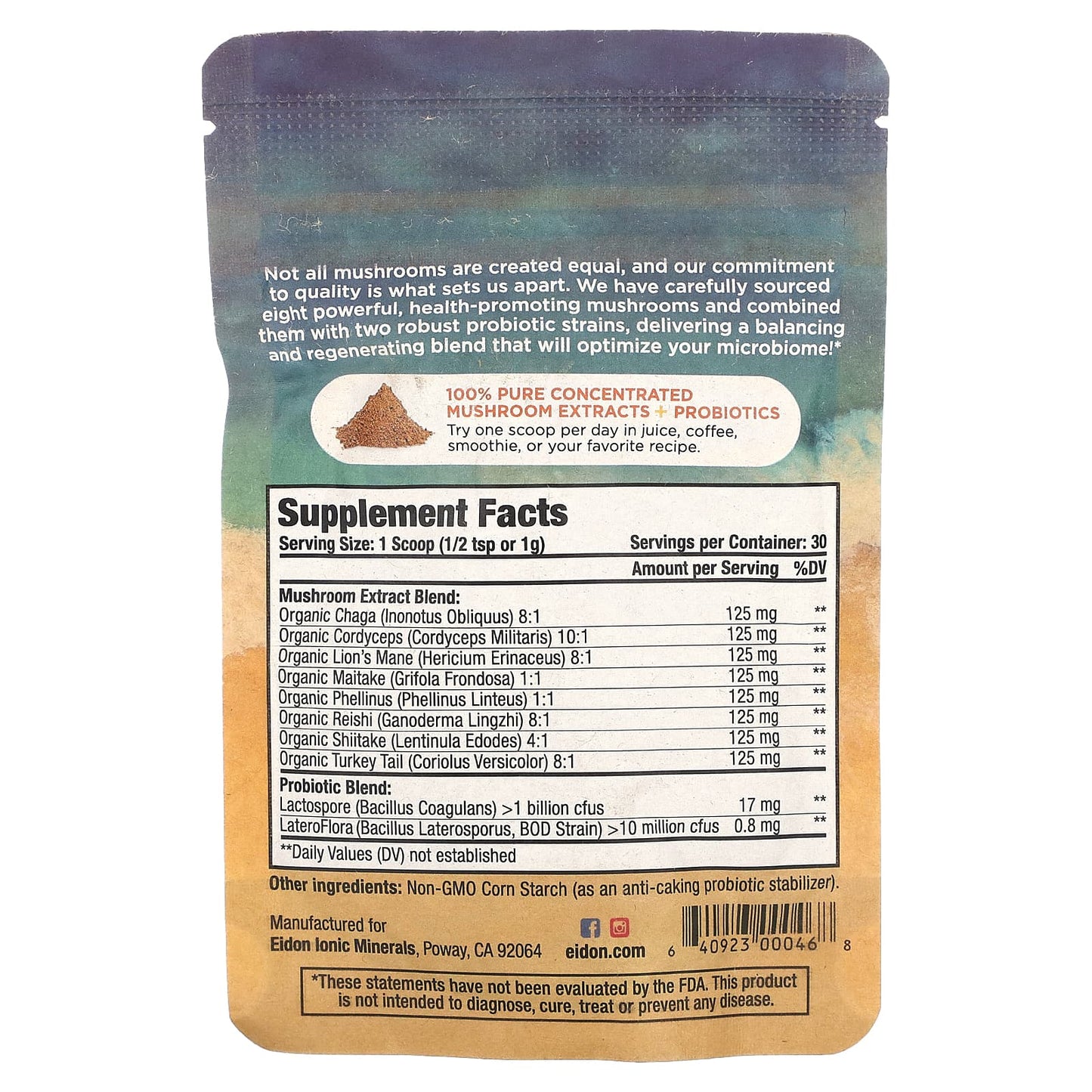 Eidon 8 Mushroom Extracts + 2 Probiotics for Optimal Gut Health - Image 2