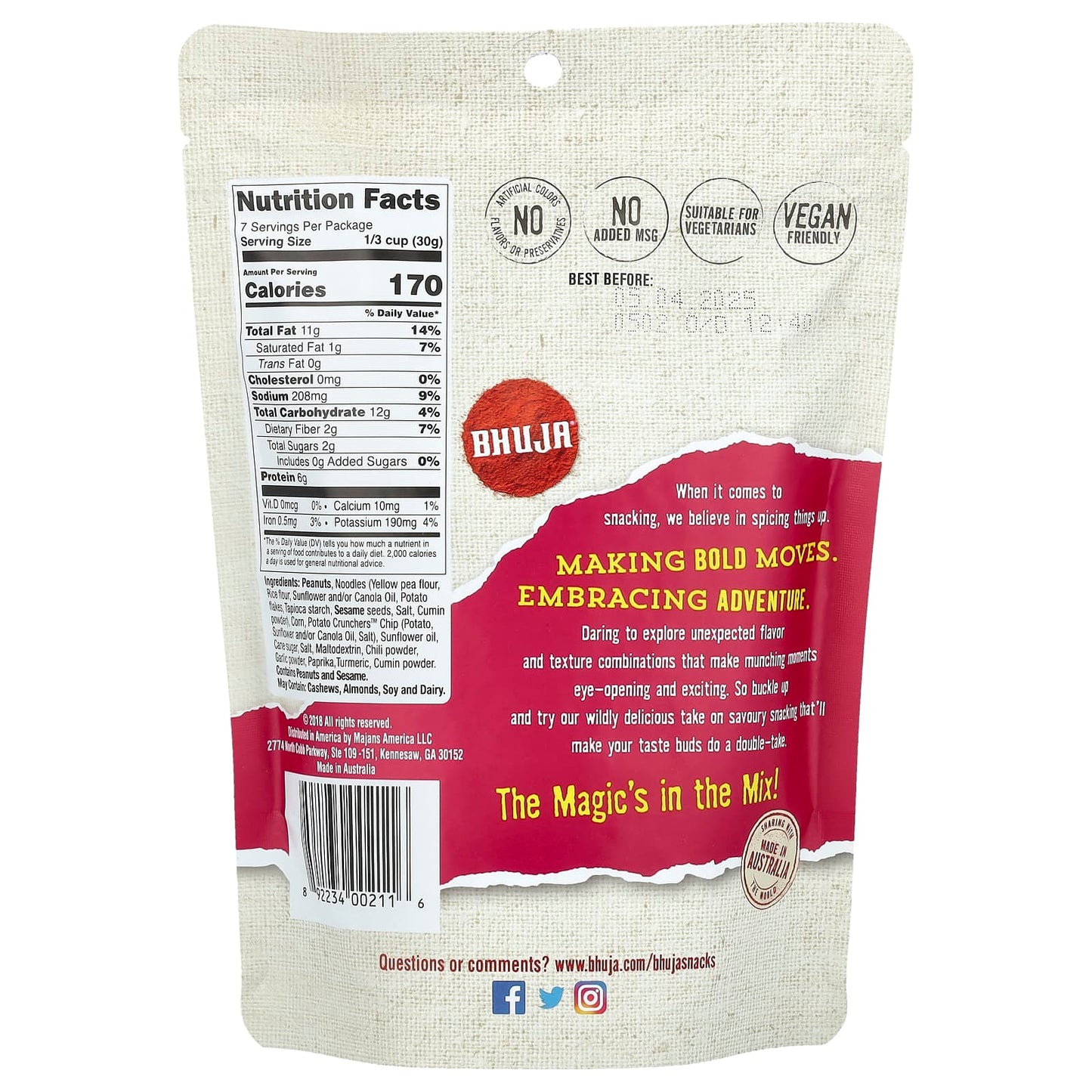 Bhuja Beer Mix - Crunchy Snacking Delight (199g) - Image 2