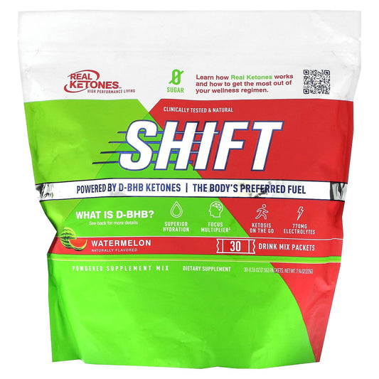 Real Ketones, Shift, Watermelon, 30 Drink Mix Packets, 0.26 oz (7.5 g) Each