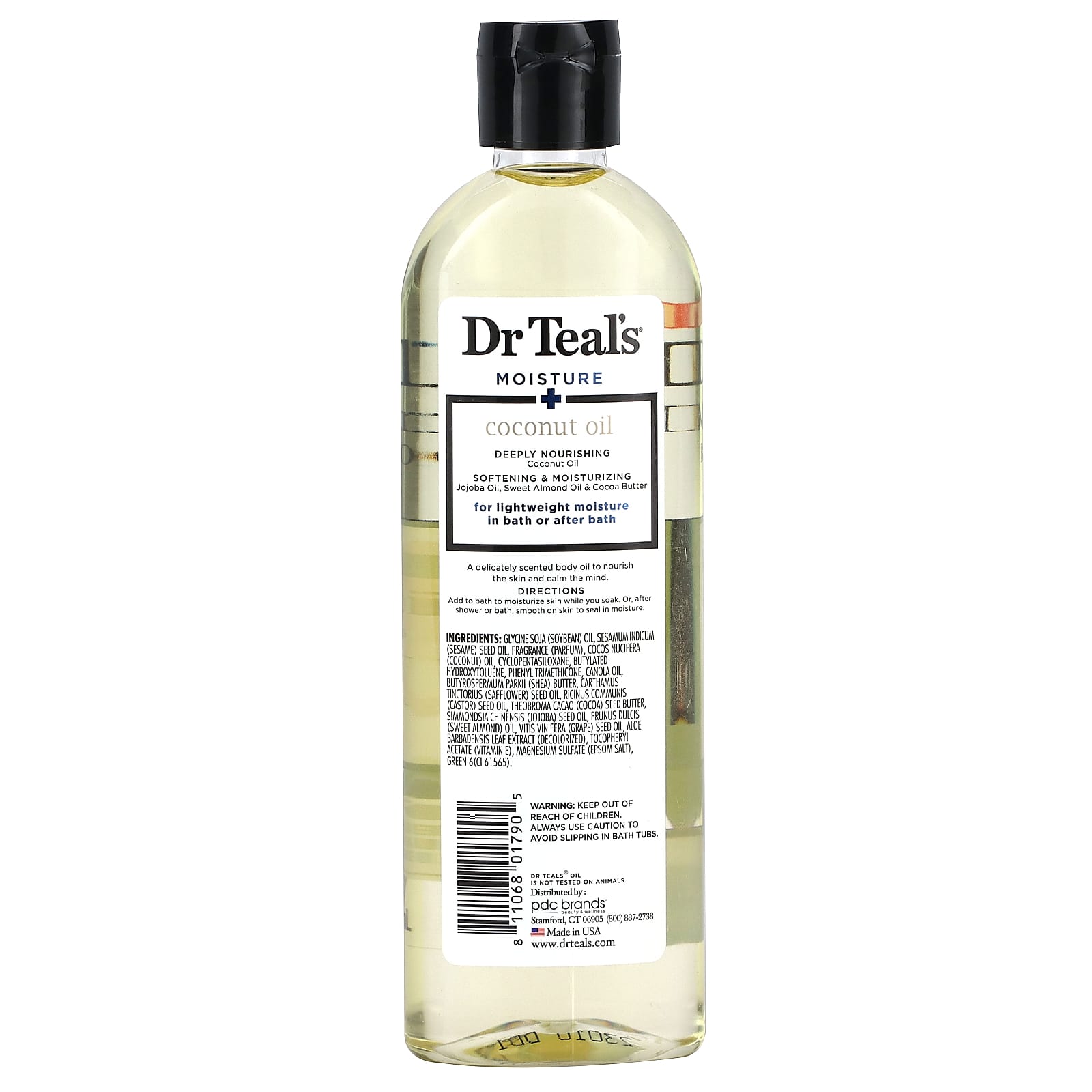 Dr. Teal's Moisturizing Coconut Oil Bath & Body Oil, 8.8 fl oz - Image 2