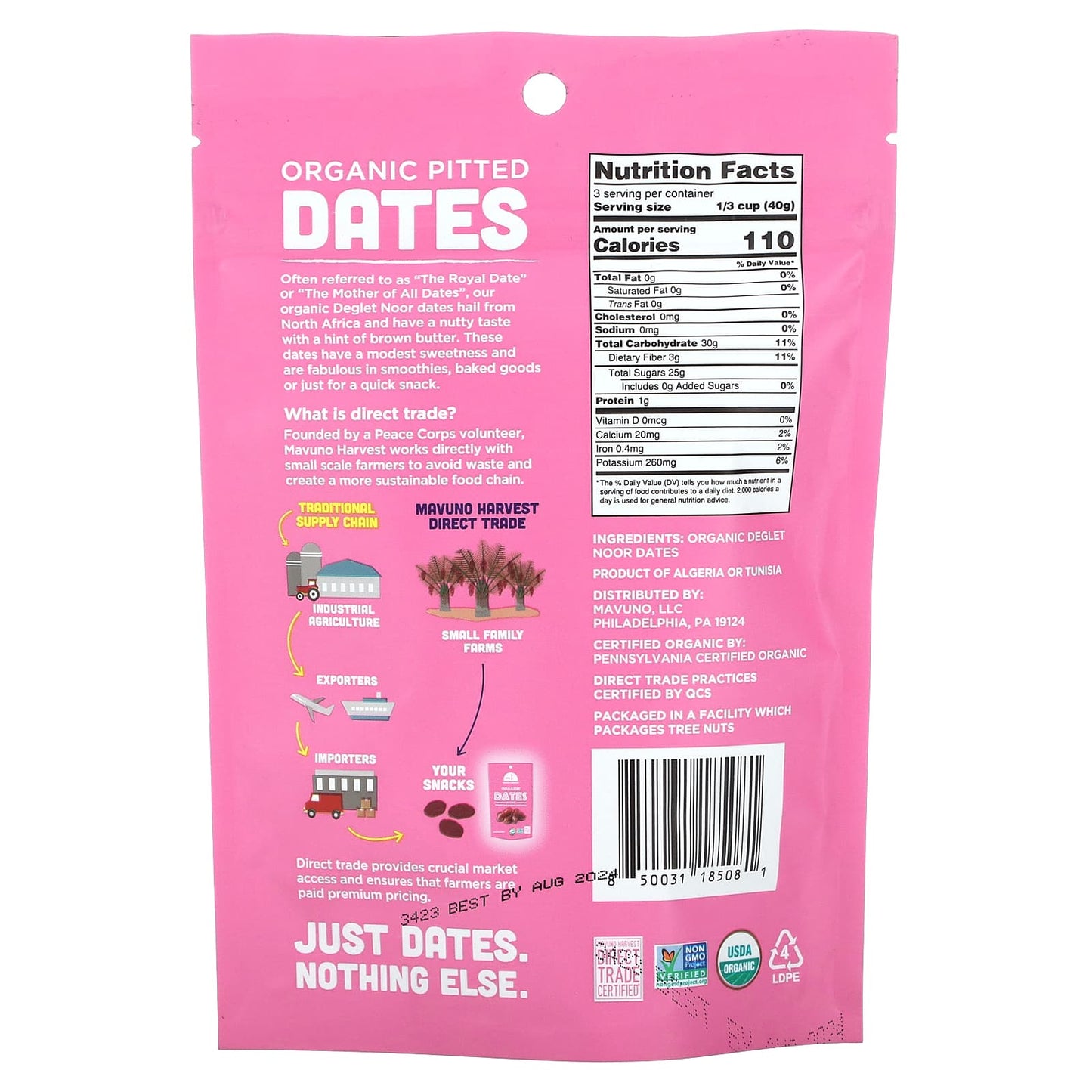 Mavuno Harvest, Organic Pitted Dates, 4 oz (112 g) - Image 2