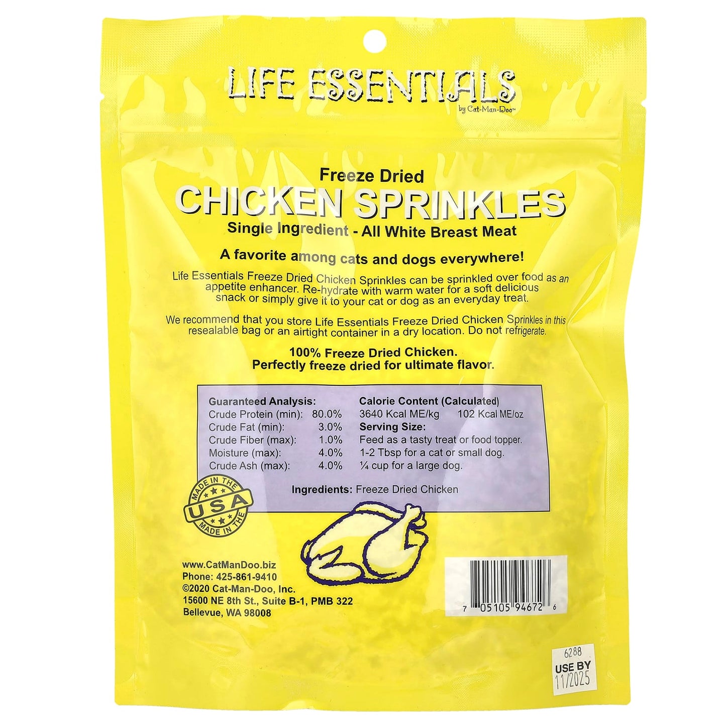 Nutritious Freeze Dried Chicken Sprinkles for Cats and Dogs - 5 oz - Image 2
