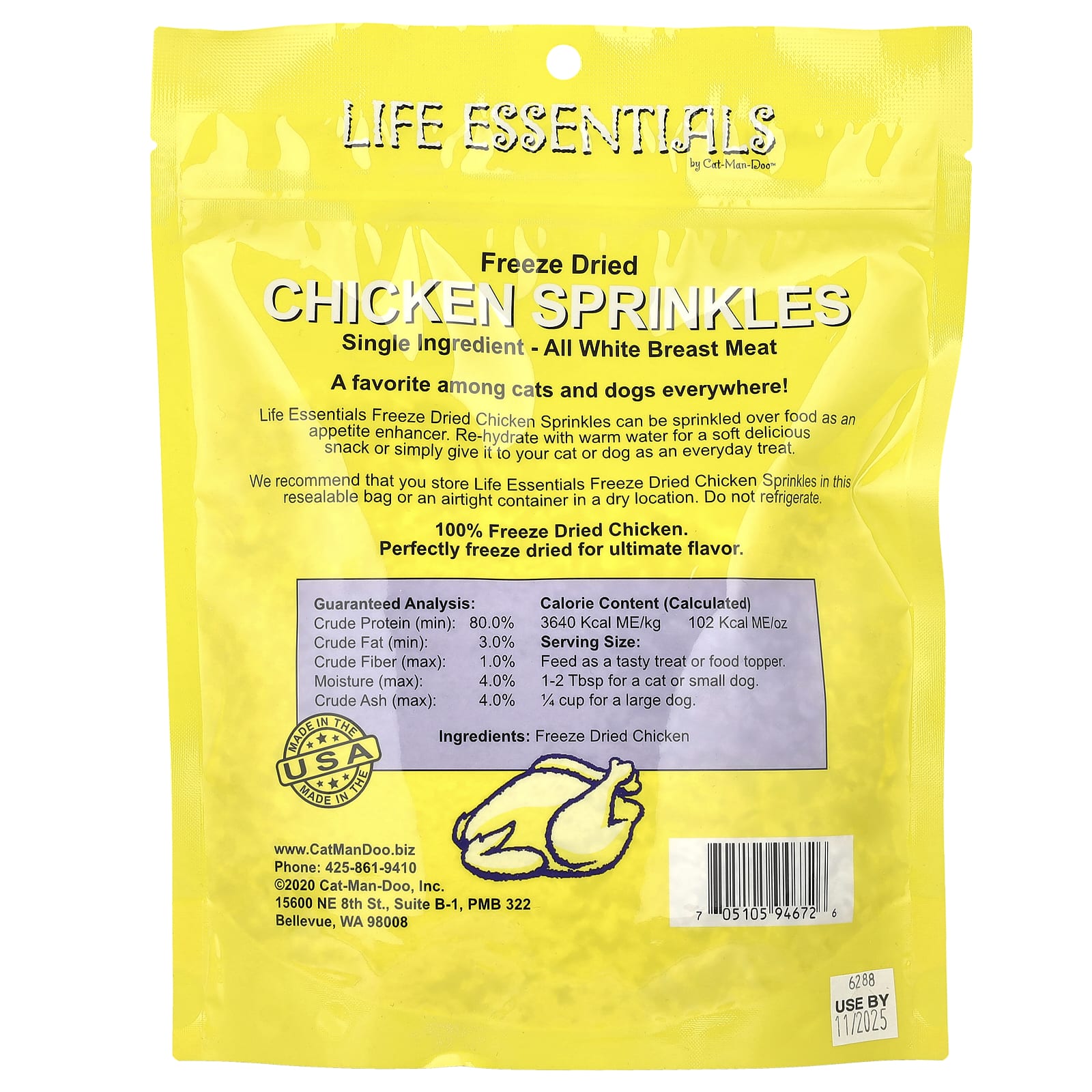 Nutritious Freeze Dried Chicken Sprinkles for Cats and Dogs - 5 oz - Image 2