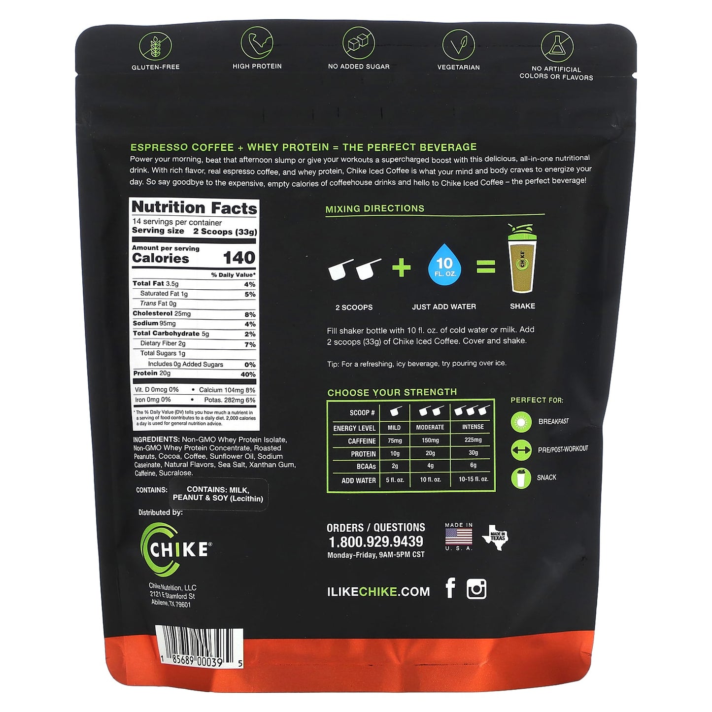 High Protein Iced Coffee with Espresso & Whey Protein | Chike Nutrition - Image 2