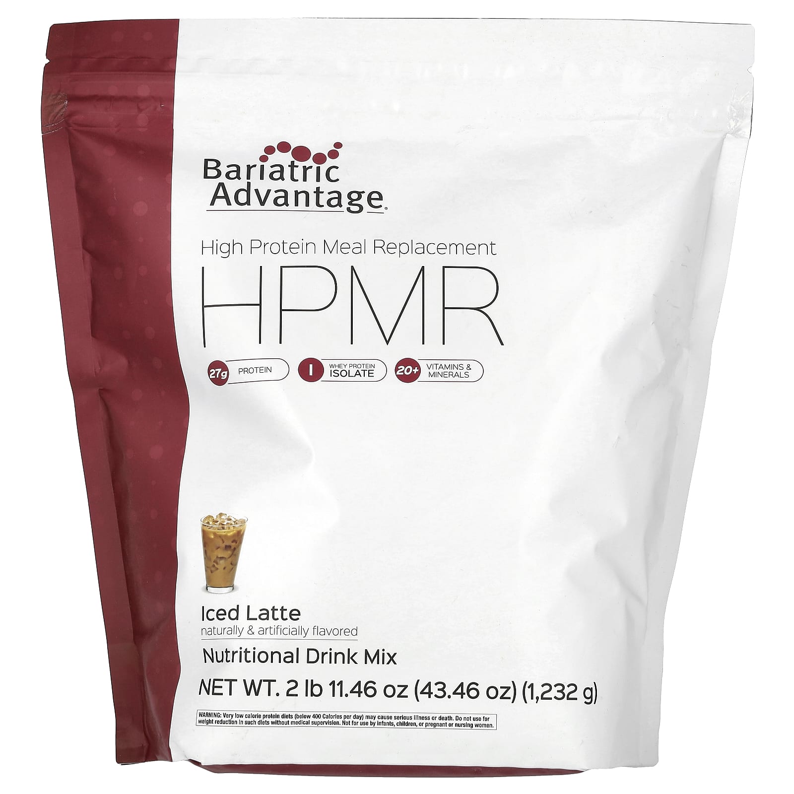 Bariatric Advantage High Protein Meal Replacement Iced Latte 2lb 11.46oz - Image 1
