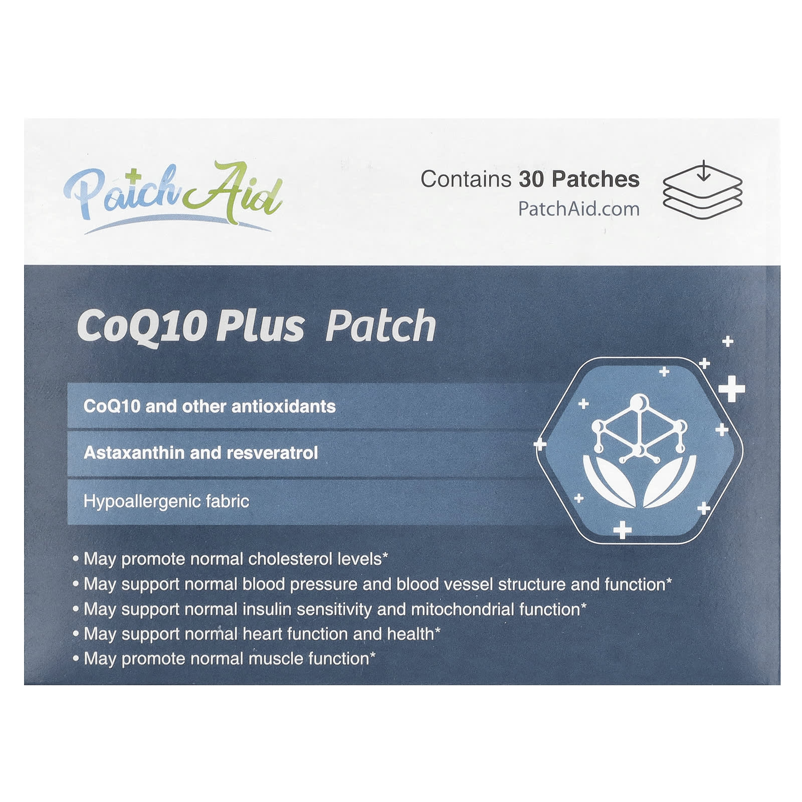 PatchAid, CoQ10 Plus Patch , 30 Patches - Image 1