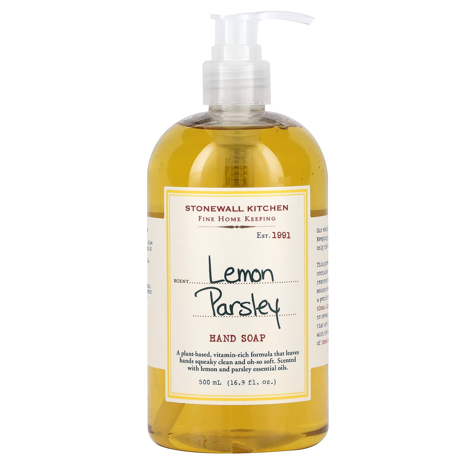 Stonewall Kitchen, Hand Soap, Lemon Parsley, 16.9 fl oz (500 ml) - Image 1