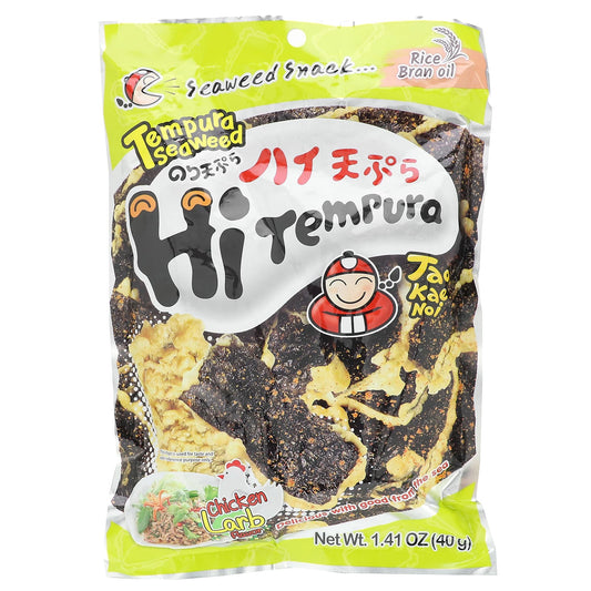 Tao Kae Noi, HiTempura Seaweed Snack, Chicken Larb, 1.41 oz (40 g) - Image 1