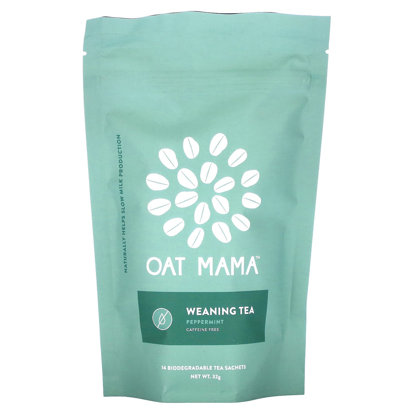 Oat Mama, Weaning Tea, Peppermint, Caffeine Free, 14 Sachets, 32 g - Image 1