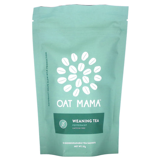 Oat Mama, Weaning Tea, Peppermint, Caffeine Free, 14 Sachets, 32 g - Image 1