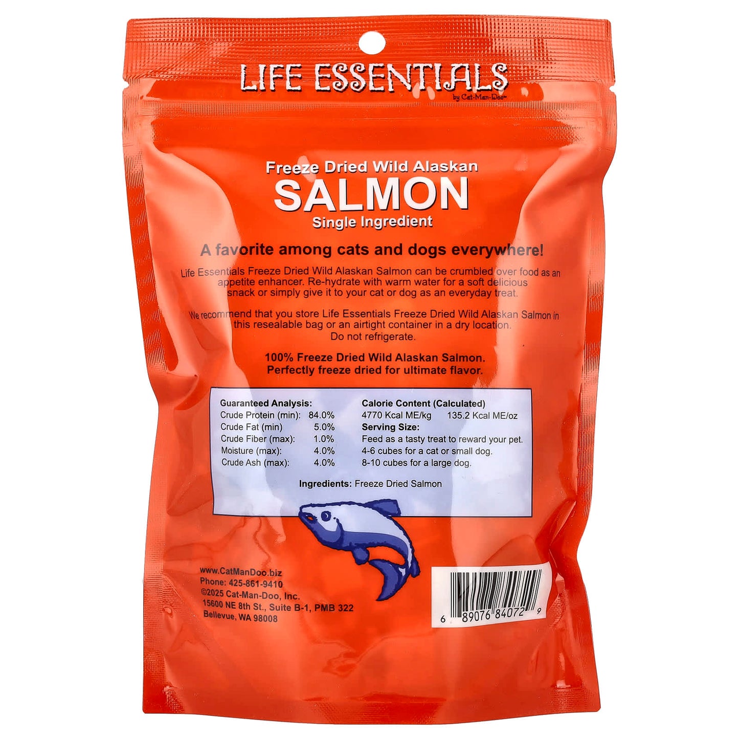 Wild Alaskan Salmon Treat for Cats & Dogs - Freeze Dried by Cat-Man-Doo - Image 2
