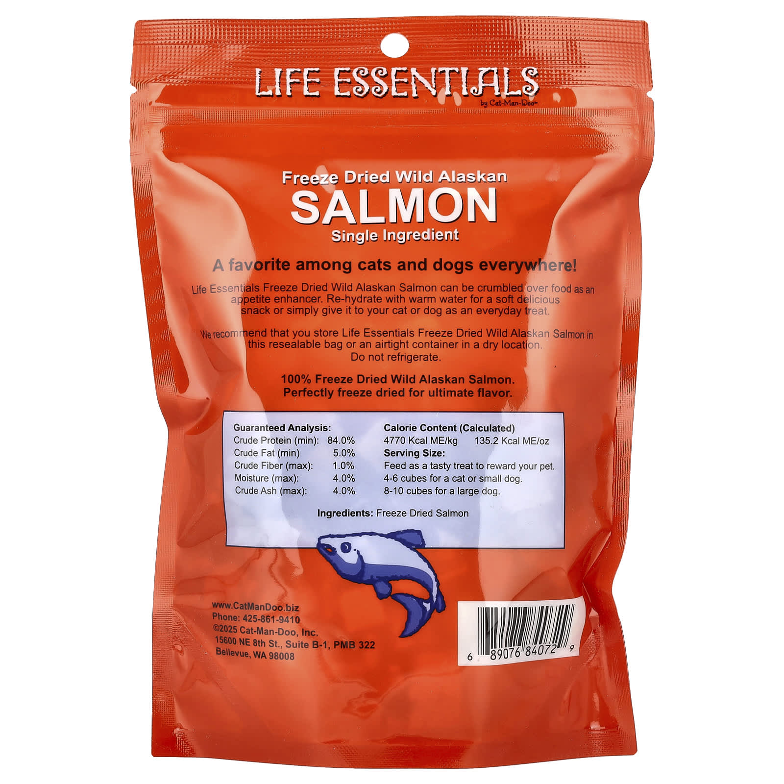 Wild Alaskan Salmon Treat for Cats & Dogs - Freeze Dried by Cat-Man-Doo - Image 2