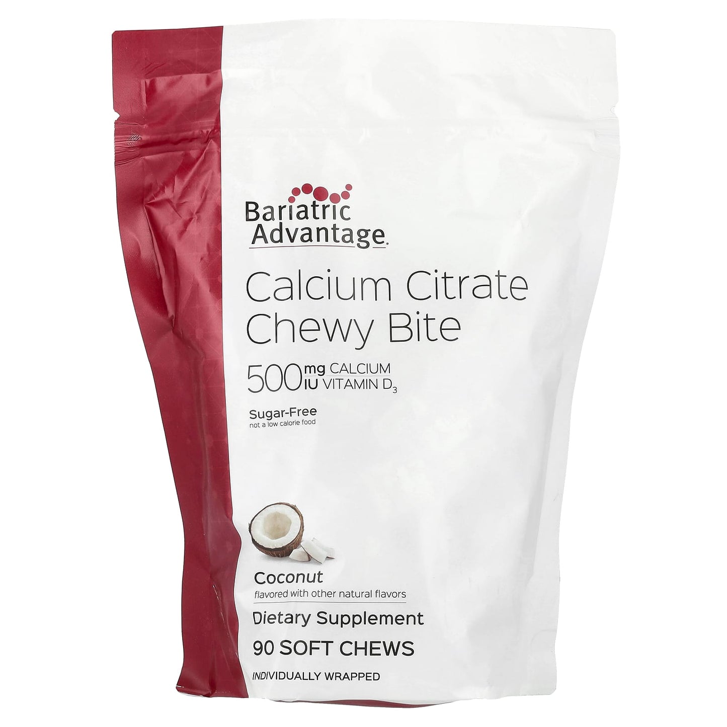 Bariatric Calcium Citrate Chewy Bites - Sugar-Free, Coconut Flavored - Image 1
