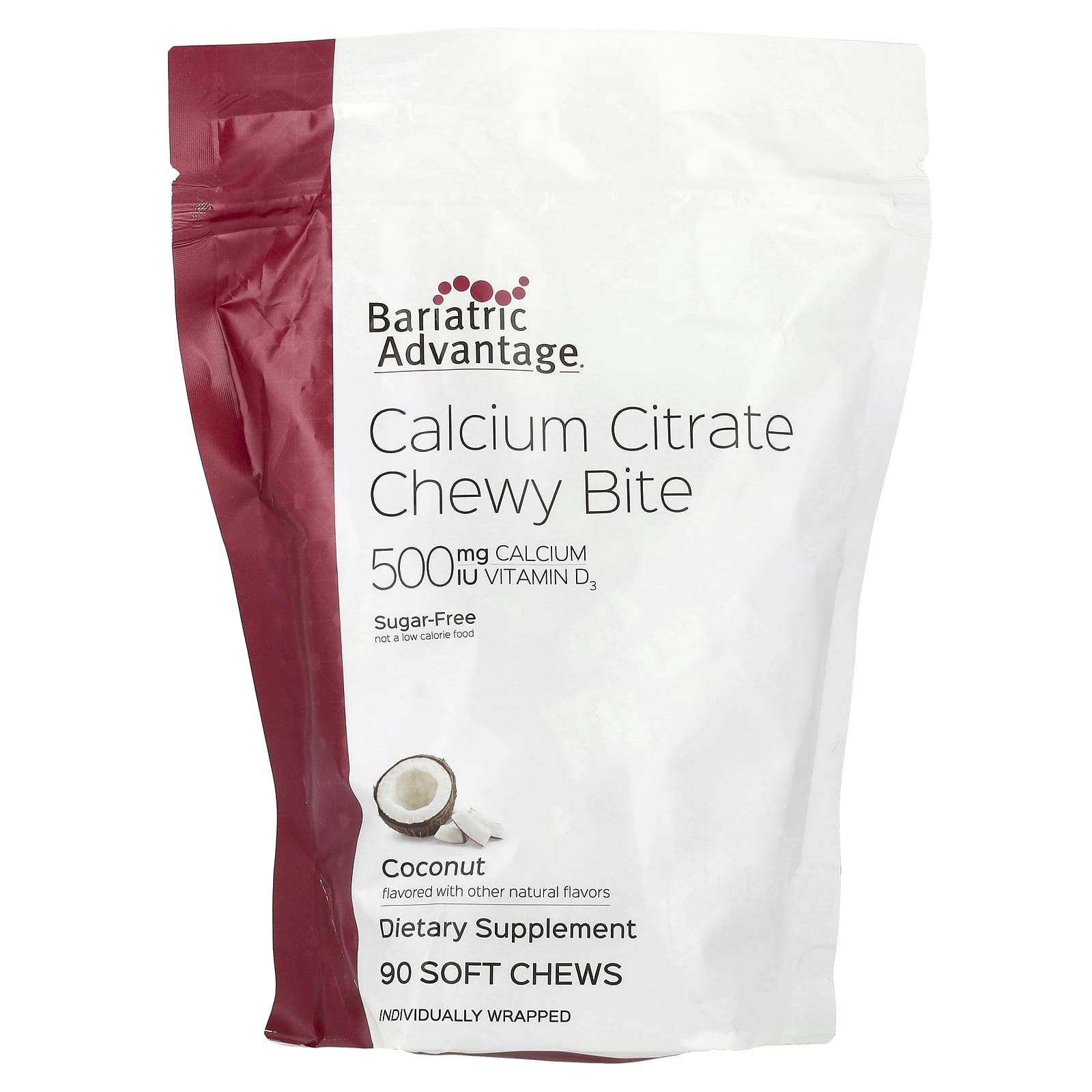 Bariatric Calcium Citrate Chewy Bites - Sugar-Free, Coconut Flavored - Image 1
