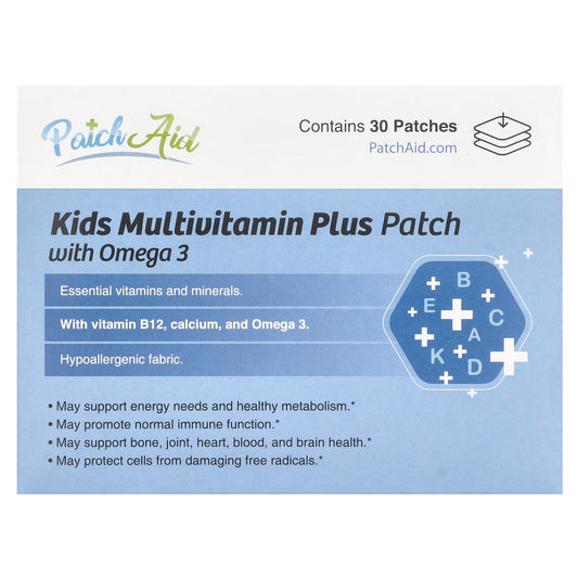 PatchAid, Kids Multivitamin Plus Patch with Omega 3, 30 Patches - Image 1