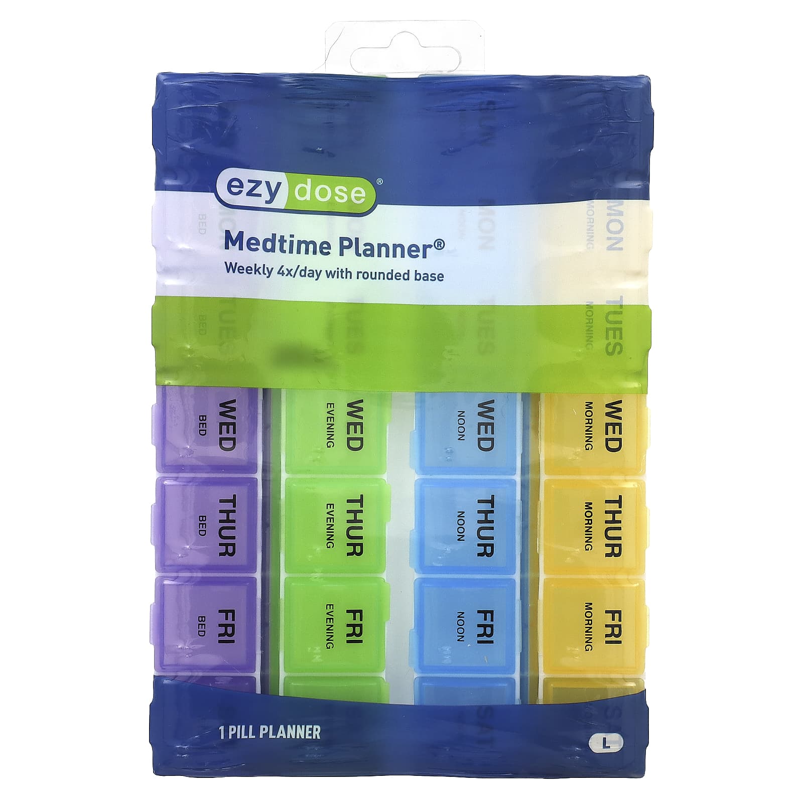 Ezy Dose Weekly Pill Planner with Rounded Base, Large, 1 Count - Image 1