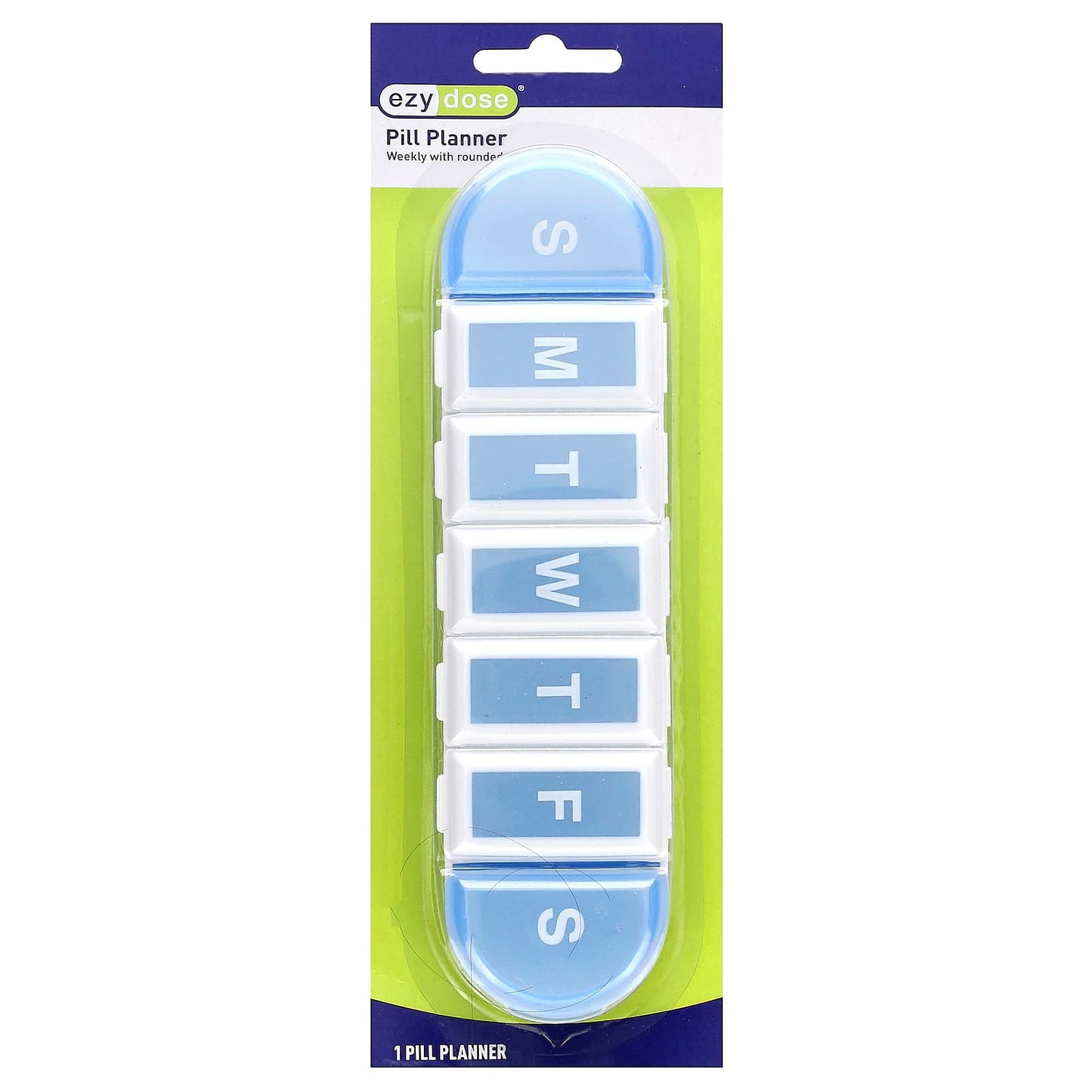Ezy Dose Weekly Pill Planner with Rounded Compartments for Easy Medication Management - Image 1