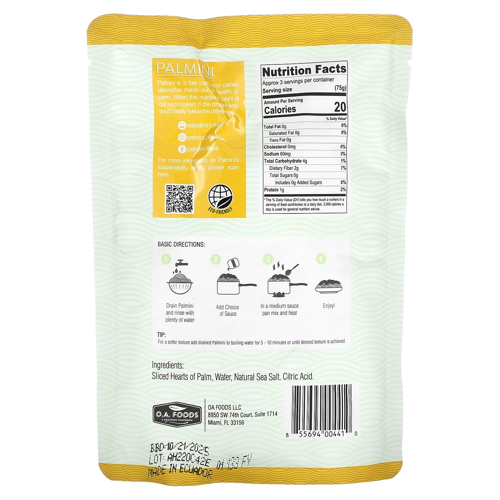 Palmini, Hearts of Palm, Angel Hair, 12 oz (338 g) - Image 2