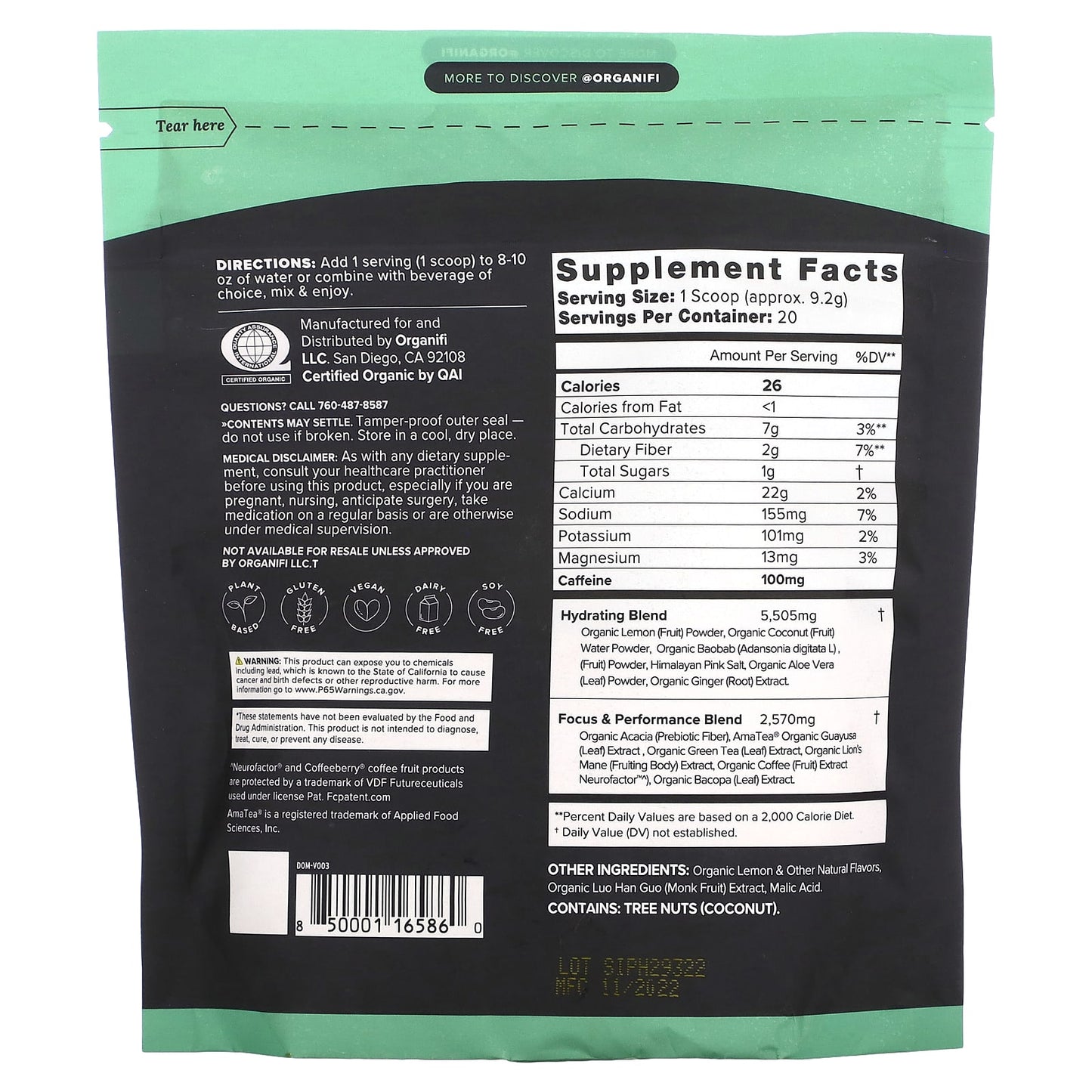Organifi, Peak Power, 6.49 oz (184.1 g) - Image 2