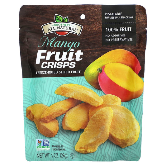 Brothers All Natural Freeze Dried Mango Snacks, 100% Fruit, No Additives - Image 1
