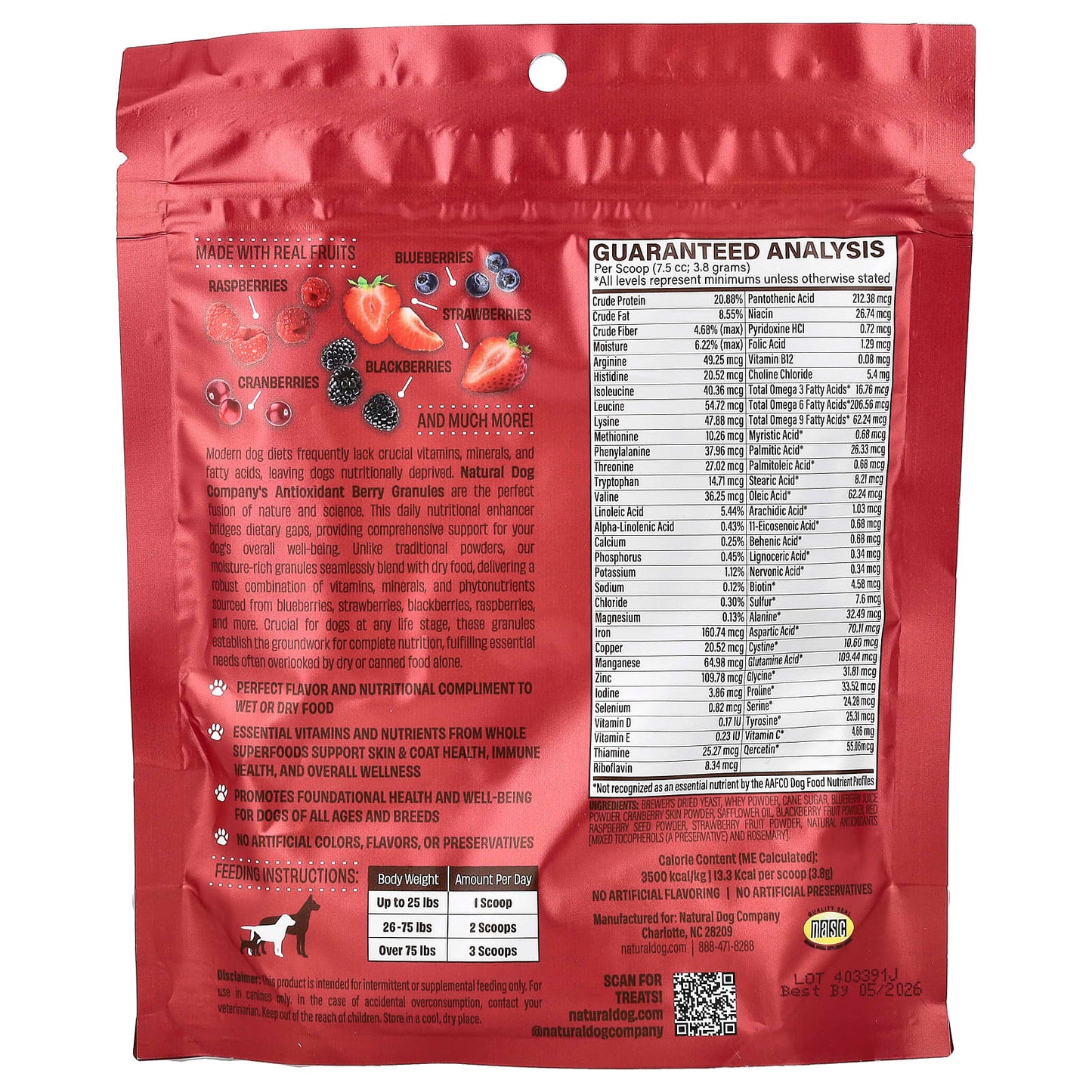 Natural Dog Company, Whole Food Antioxidant Berry, For Dogs, 8 oz (228 g) - Image 2