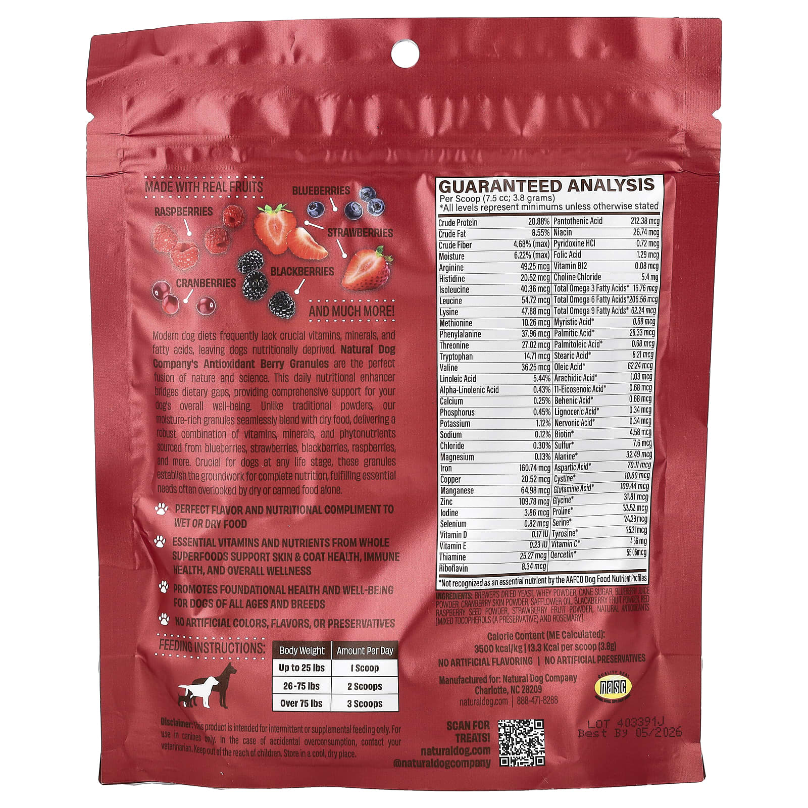 Natural Dog Company, Whole Food Antioxidant Berry, For Dogs, 8 oz (228 g) - Image 2