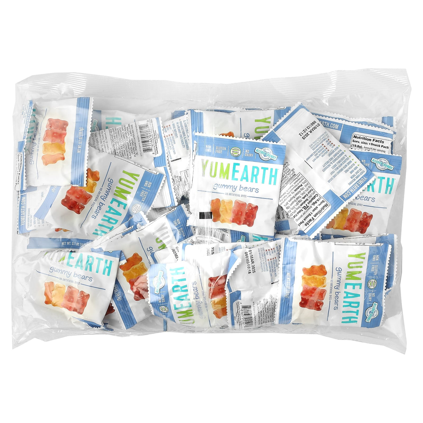YumEarth, Gummy Bears, Assorted, 35 Snack Packs, 0.7 oz (19.8 g) Each - Image 2