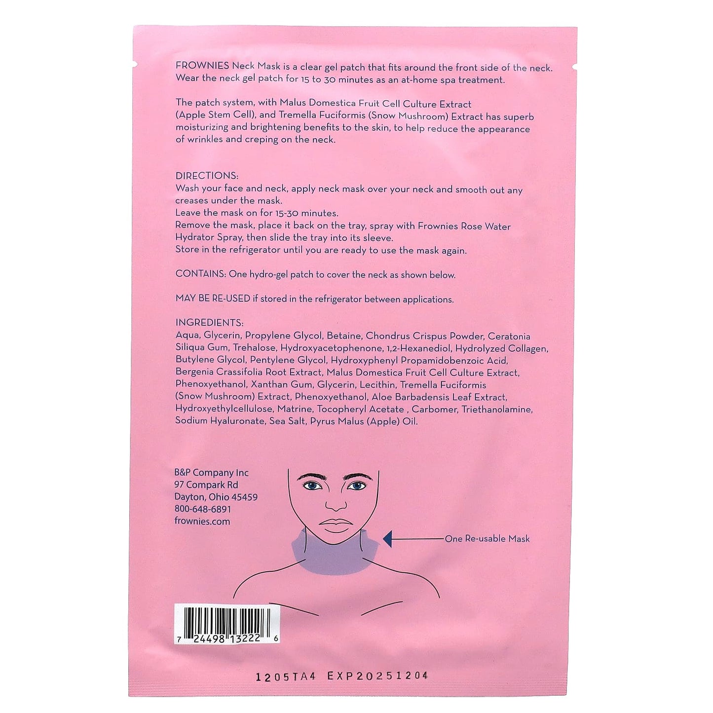 Apple Stem Cell Neck Mask for Wrinkle Reduction and Brightening - Image 2