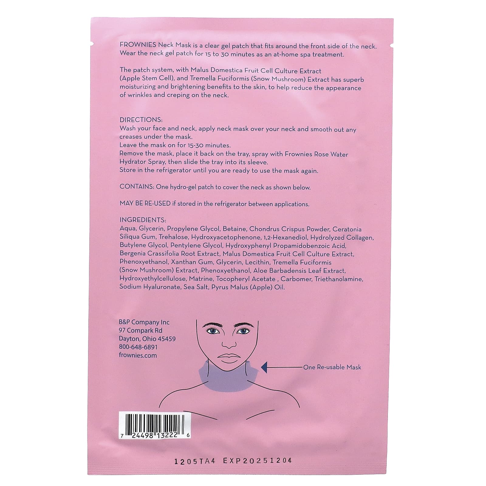 Apple Stem Cell Neck Mask for Wrinkle Reduction and Brightening - Image 2