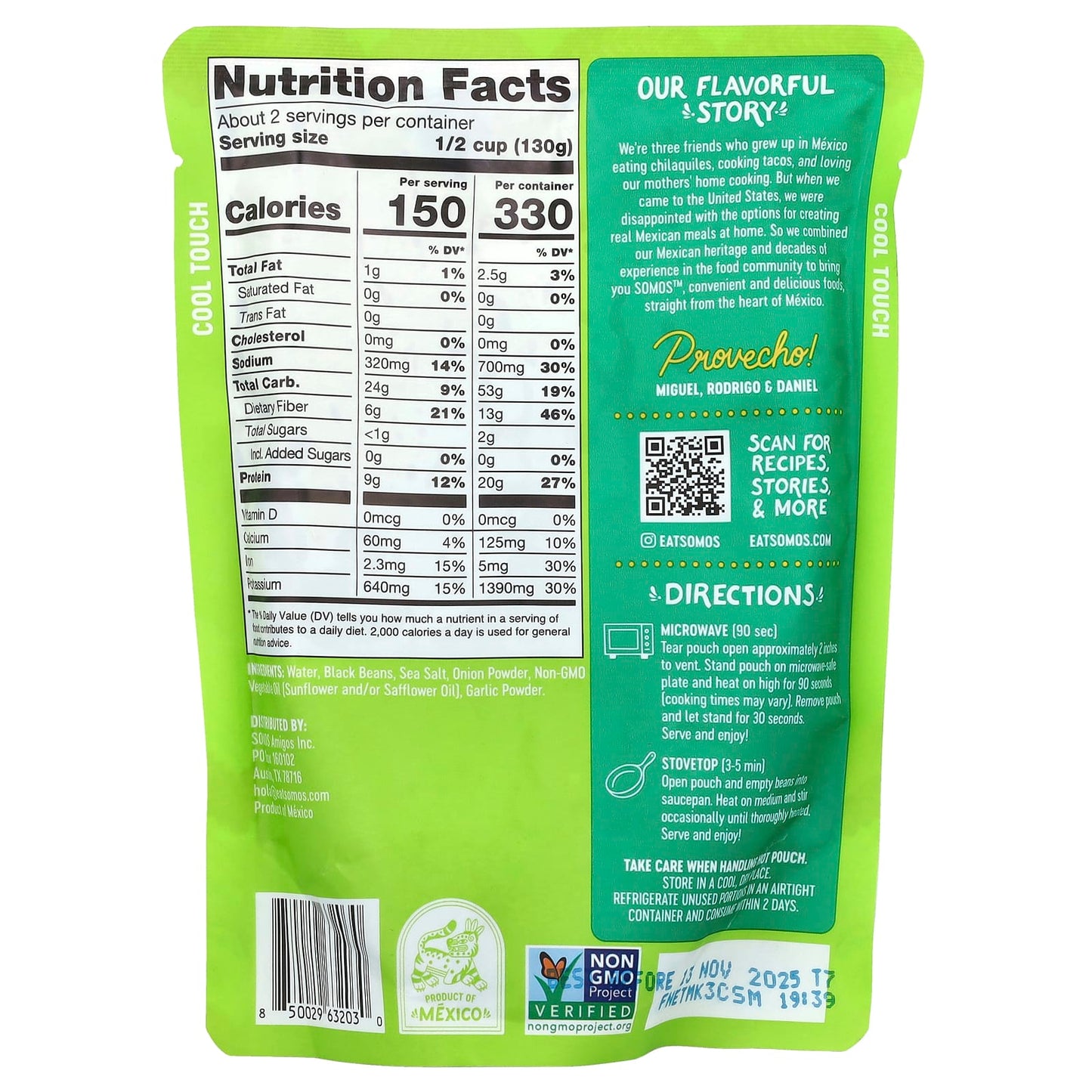 Somos, Mexican Black Beans, 10 oz (283 g) - Image 2