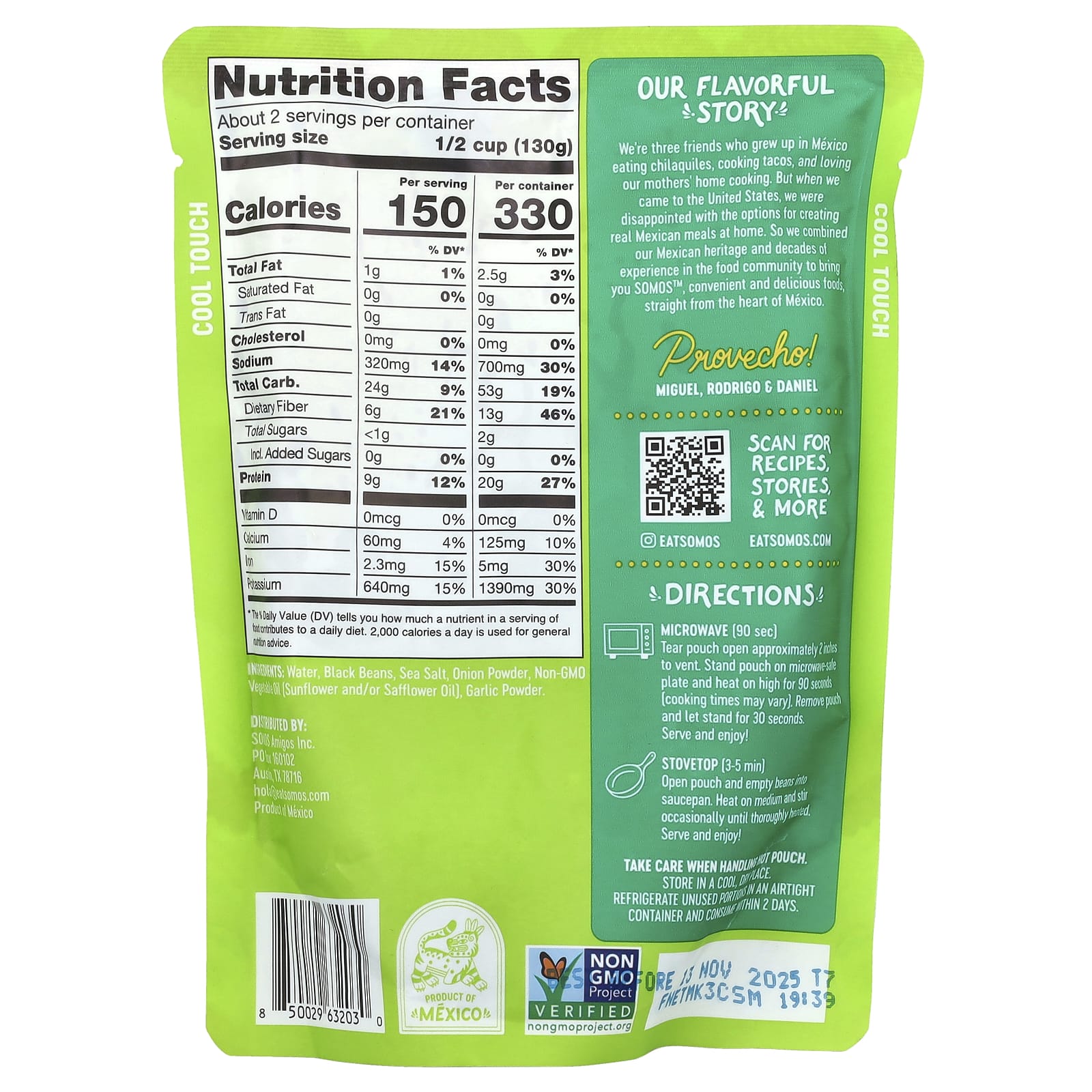 Somos, Mexican Black Beans, 10 oz (283 g) - Image 2
