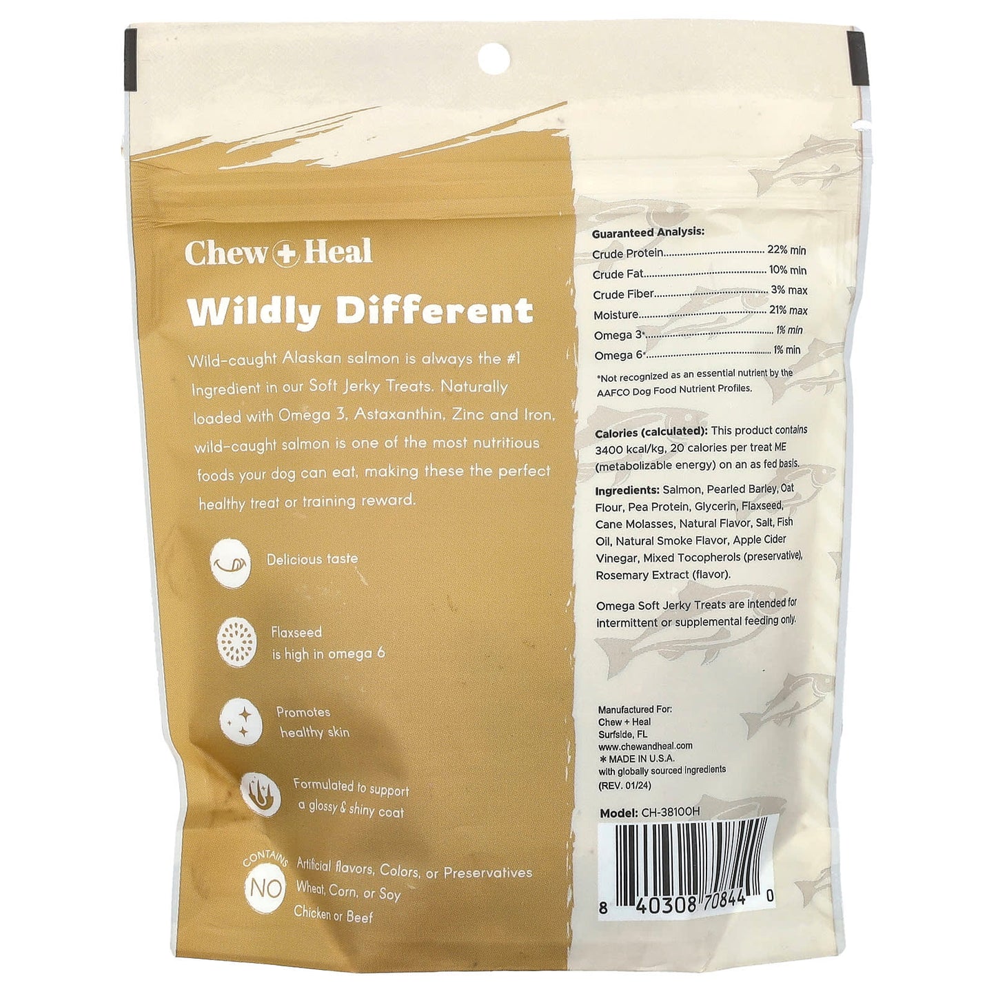 Wild-Caught Salmon Soft Jerky Treats for Dogs | Omega 3 Rich - Image 2