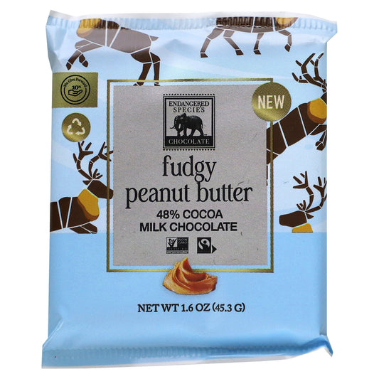 Decadent Fudgy Peanut Butter Milk Chocolate Bars - 1.6 oz, Non-GMO, Gluten Free - Image 1