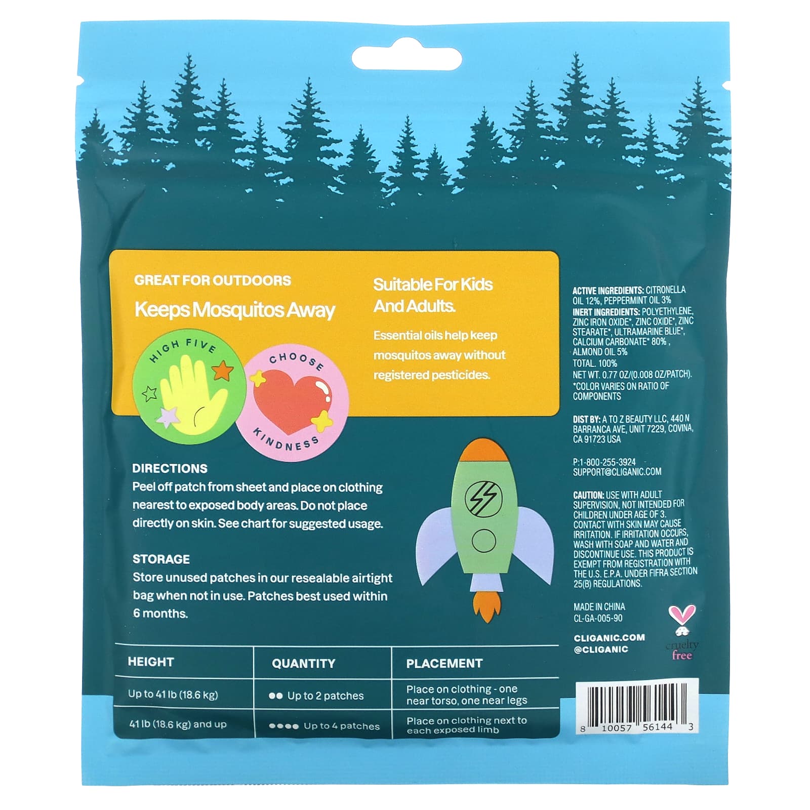 Natural Mosquito Repellent Stickers by Cliganic, 90 Patches - Image 2