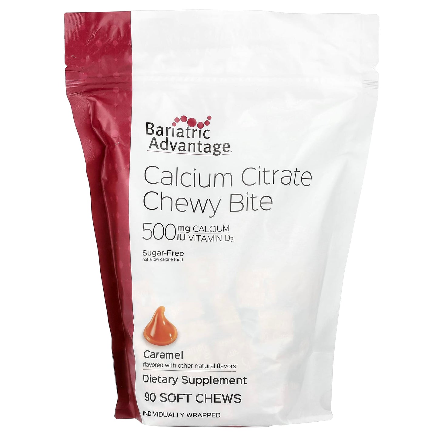 Bariatric Calcium Citrate Chewy Bites, Sugar-Free, 90 Soft Chews - Image 1